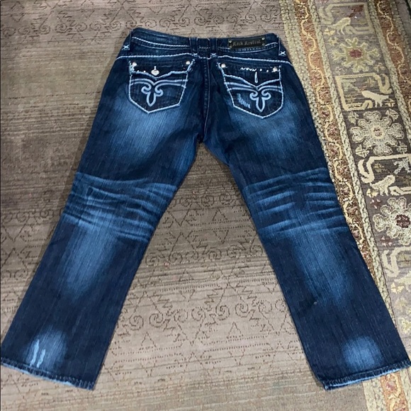 Destress Rock Revival Capri Jeans - Picture 2 of 12